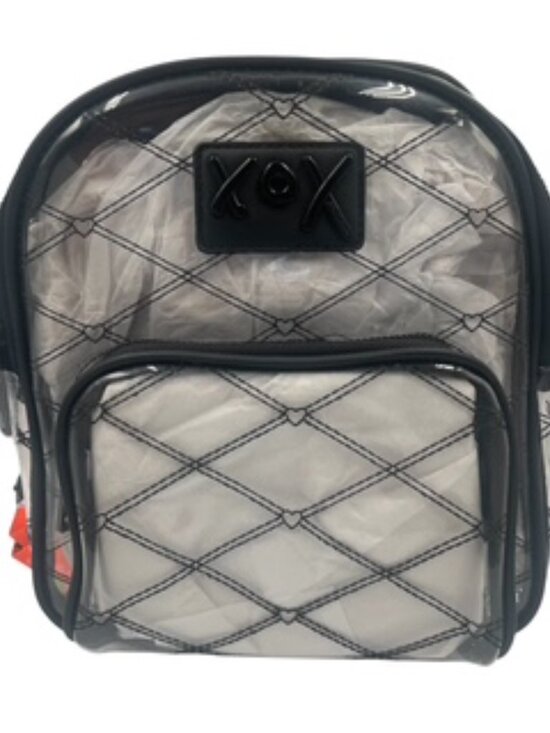 NEW Betsey Johnson Clear XOX Backpack Zip top Adjustable straps NWT main image 13